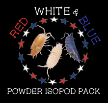 Load image into Gallery viewer, Reptanicals Red White Blue Powder Isopod Pack