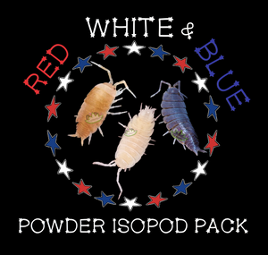 Reptanicals Red White Blue Powder Isopod Pack