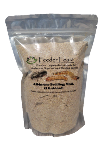 Reptanicals Feeder Feast Premium high protein food for crickets, mealworms, and beetles