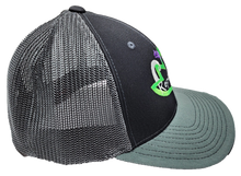 Load image into Gallery viewer, Reptanicals Black Trucker Hat
