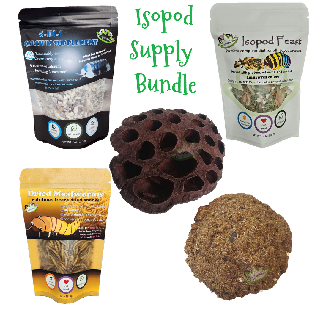 Isopod Supply Bundle for sale with food calcium and substrate